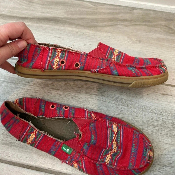 Sanuk CABRIO PONCHO Sidewalk Surfers Red Women's 8 - Picture 5 of 11